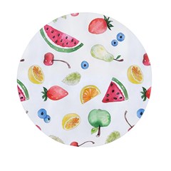 Fruit Summer Vitamin Watercolor Mini Round Pill Box (pack Of 5) by Wegoenart