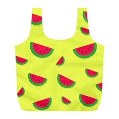 Watermelon Pattern Wallpaper Full Print Recycle Bag (l) by Wegoenart