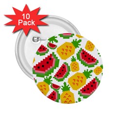 Watermelon Pattern Fruit Summer 2 25  Buttons (10 Pack)  by Wegoenart