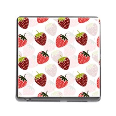 Strawberry Pattern Background Memory Card Reader (square 5 Slot) by Wegoenart