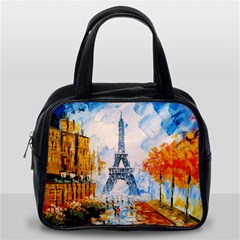 Eiffel Tower Landmark Architecture  Artistic Classic Handbag (one Side) by danenraven