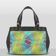 Ellipse Pattern Elliptical Abstract Oversize Office Handbag (2 Sides) by Wegoenart