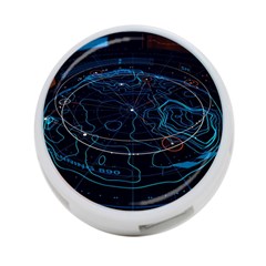 Earth Map Futuristic Globe 4-port Usb Hub (one Side) by danenraven