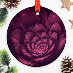 Fractal Blossom Flower Bloom Ornament (round) by Wegoenart