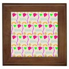 Geometric Shape Pattern Shapes Framed Tile by Wegoenart