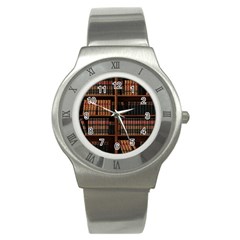 Book Bookshelf Bookcase Library Stainless Steel Watch by Ravend