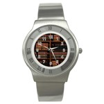Book Bookshelf Bookcase Library Stainless Steel Watch Front