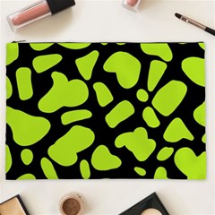 Neon Green Cow Spots Cosmetic Bag (xxl) by ConteMonfrey