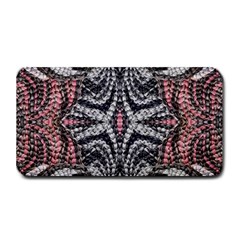 Pink Grey Repeats Symmetry Medium Bar Mat by kaleidomarblingart