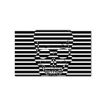 Striped-skull Demonic Skulls-stripe Sticker Rectangular (10 pack) Front