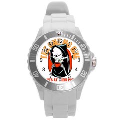 Halloween Round Plastic Sport Watch (l) by Sparkle