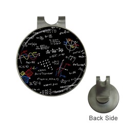 Black Background Text Overlay  Mathematics Formula Hat Clips With Golf Markers by danenraven