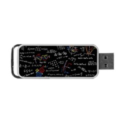 Black Background Text Overlay  Mathematics Formula Portable Usb Flash (one Side) by danenraven