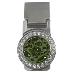 Green Bacteria Digital Wallpaper Eyes Look Biology Pattern Money Clips (cz)  by danenraven