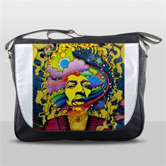 Psychedelic Rock Jimi Hendrix Messenger Bag by Jancukart