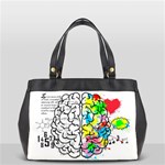 Brain Left Logic Language Science Oversize Office Handbag (2 Sides) Front