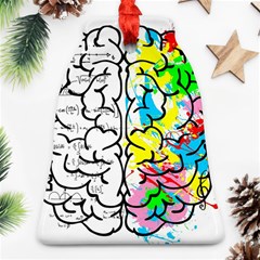 Brain Left Logic Language Science Bell Ornament (two Sides) by Wegoenart