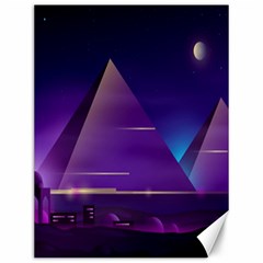 Egyptian-pyramids-night-landscape-cartoon Canvas 12  X 16  by Jancukart