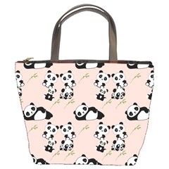 Pandas Pattern Panda Bear Bucket Bag by Wegoenart