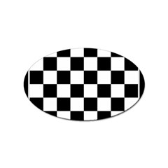 Chess Board Background Design Sticker Oval (100 Pack) by Wegoenart