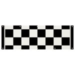 Chess board background design Banner and Sign 12  x 4  Front