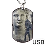 Men Taking Photos Of Greek Goddess Dog Tag USB Flash (Two Sides) Back