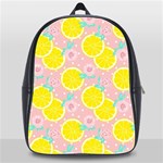 Pink lemons School Bag (XL) Front