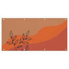 Orange Pattern Banner And Sign 8  X 4  by designsbymallika