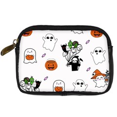 Halloween Jack O Lantern Vector Digital Camera Leather Case by Ravend