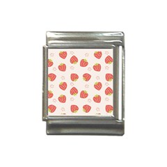 Strawberries Pattern Design Italian Charm (13mm) by Wegoenart