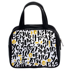 Letters Pattern Classic Handbag (two Sides) by Wegoenart