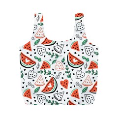 Seamless-vector-pattern-with-watermelons-mint Full Print Recycle Bag (m) by Wegoenart