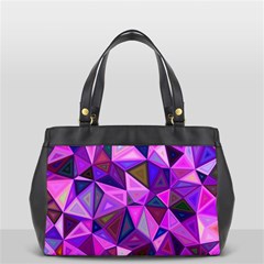 Triangular-shapes-background Oversize Office Handbag (2 Sides) by Wegoenart