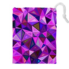 Triangular-shapes-background Drawstring Pouch (4xl) by Wegoenart