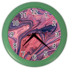 Abstract-colorful-painting-background-closeup Color Wall Clock by Wegoenart