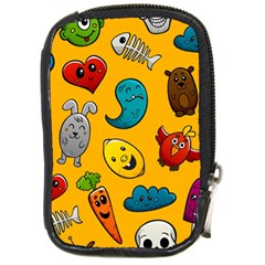 Graffiti Characters Seamless Ornament Compact Camera Leather Case by Wegoenart