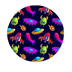 Space Pattern Mini Round Pill Box by Wegoenart