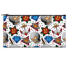 Full Color Flash Tattoo Patterns Pencil Case by Wegoenart