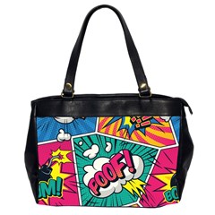 Comic Colorful Seamless Pattern Oversize Office Handbag (2 Sides) by Wegoenart