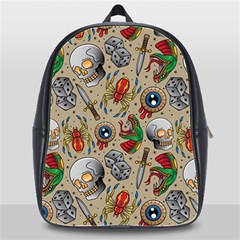 Tattoo Pattern School Bag (xl) by Wegoenart