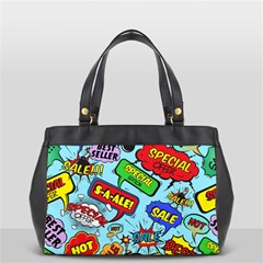 Comic Bubbles Seamless Pattern Oversize Office Handbag (2 Sides) by Wegoenart