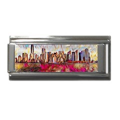 New York Skyline Manhattan City Superlink Italian Charm (9mm) by Wegoenart