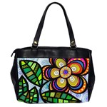 Flower Flora Plant Nature Botanical Leaves Leaf Oversize Office Handbag (2 Sides) Back