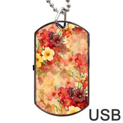 Seamless Pattern Textile Surface Luxury Vintage Dog Tag Usb Flash (two Sides) by Wegoenart