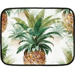 Pineapple Pattern Background Seamless Vintage Fleece Blanket (Mini) 35 x27  Blanket