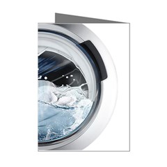 Gray Washing Machine Illustration Mini Greeting Cards (pkg Of 8) by Jancukart