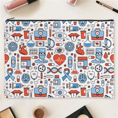 Medical Icons Square Seamless Pattern Cosmetic Bag (xxxl) by Jancukart