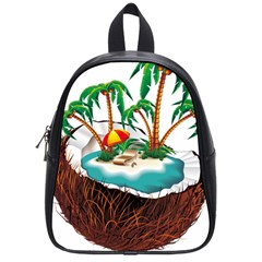 Coconut And Holiday Beach Food School Bag (small) by Jancukart