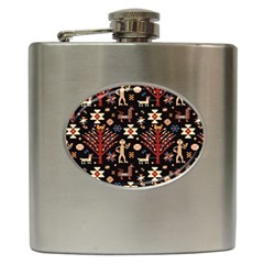 Carpet-symbols Hip Flask (6 Oz) by Gohar