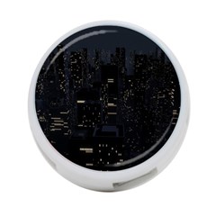 City Night Urban Downtown Science Tower Halo 4-port Usb Hub (one Side) by danenraven